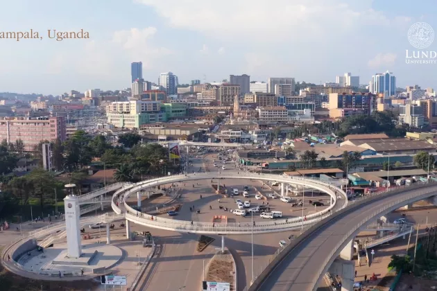 Photo over Kampala, Uganda.