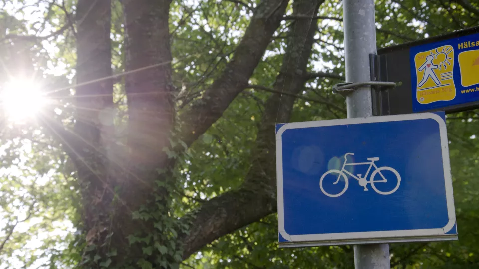 Cykelskylt i Lund