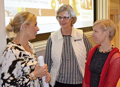 Emma Håkansson, Jane Widtfeldt Meged och Malin Zillinger bjöd på inspirerande föredrag om turism.