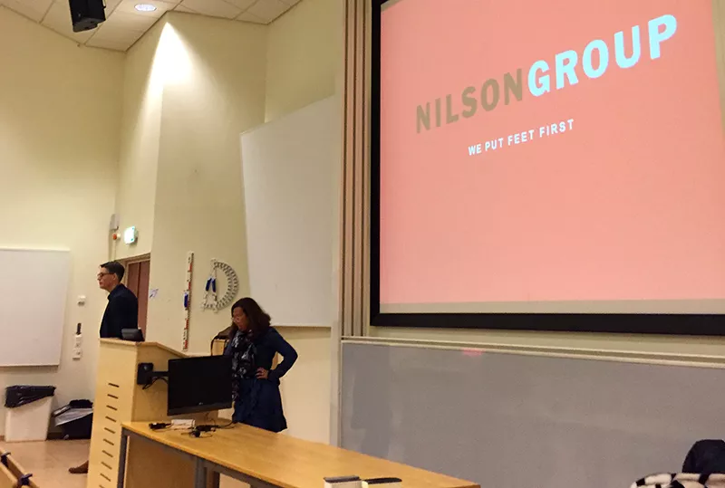 Nilson Group föreläste för studenterna.