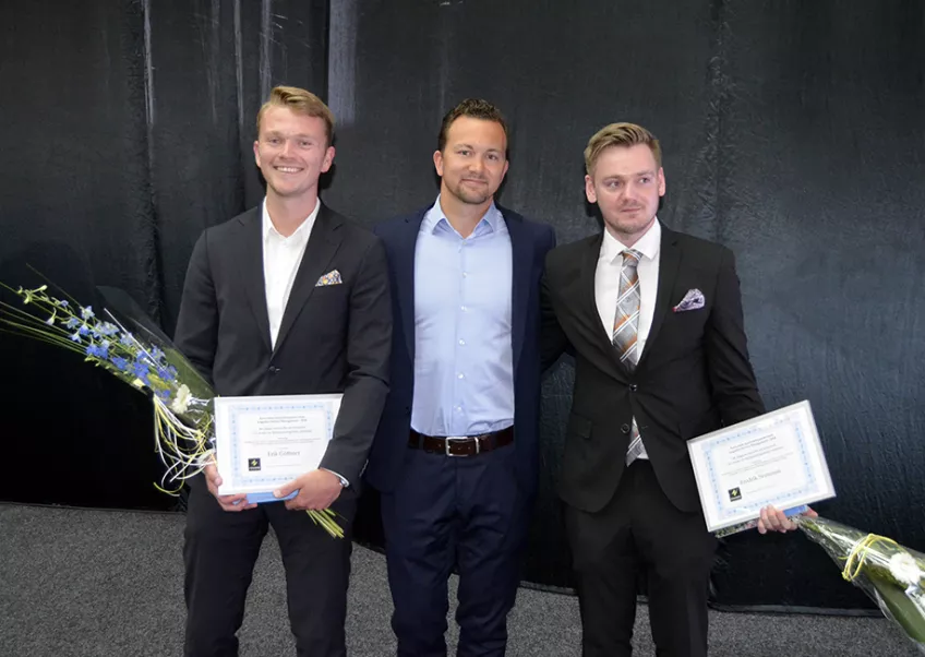 Erik Göthner och Fredrik Svensson fick stipendium av Nowaste